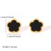 FOJDPAS Black and Gold Flower Earrings - Delicate Floral Earrings for Women, Perfect for Everyday Wear